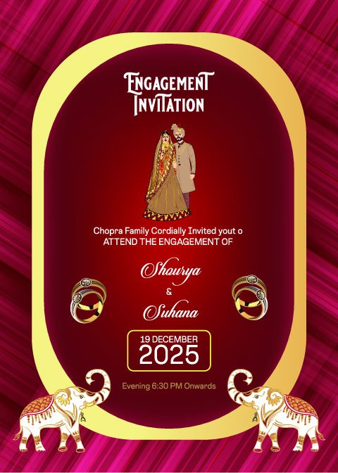 free onine engagement invitation