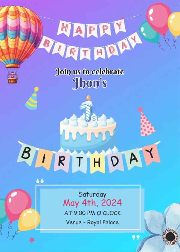 whatsapp birthday invitation card, make online