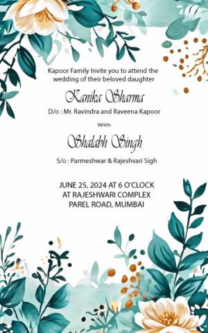 Free wedding invitation card design.