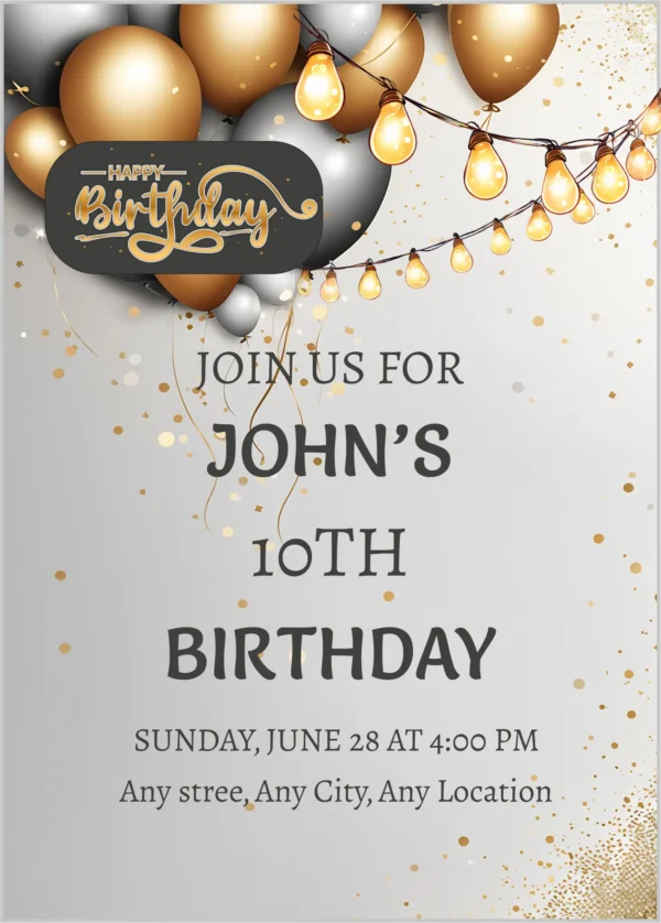 e invitation card for birthday, Create online