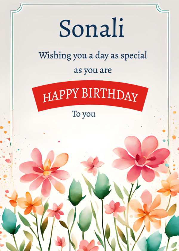 Birthday greeting card