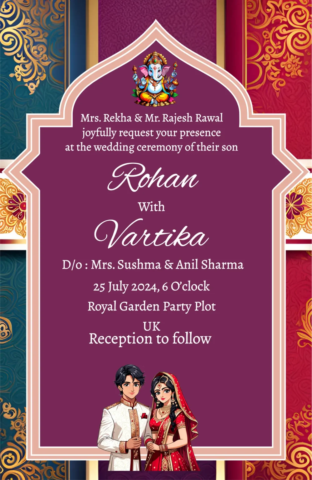 Indian Marriage Card Online Customize Instantly Download