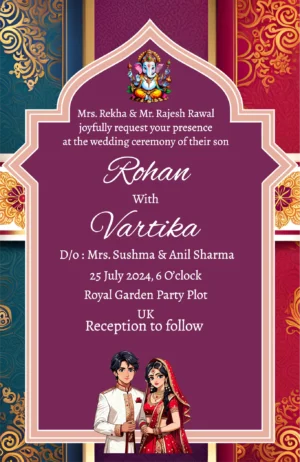 Indian Marriage Card design