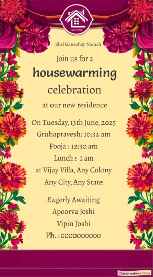 Gruh Pravesh Invitation Card