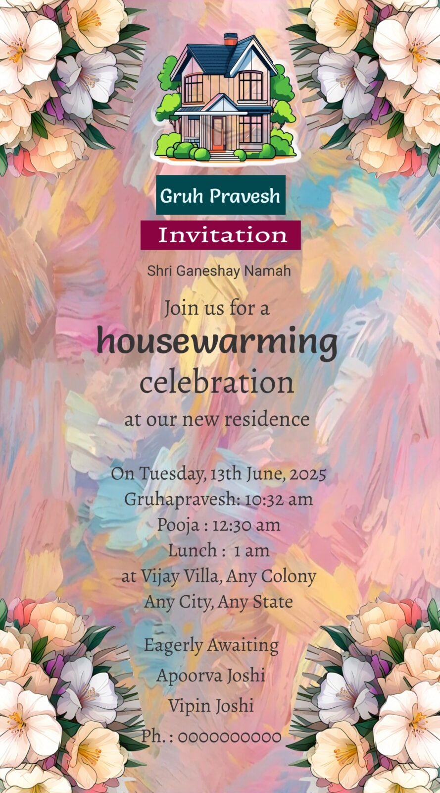 Griha Pravesh Invitation Cards