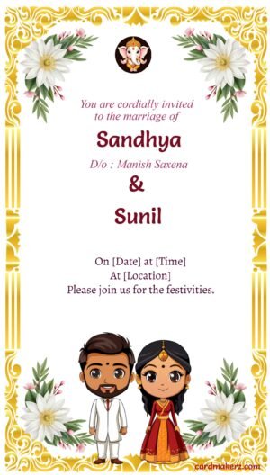 Wedding Invitation Card Template, beautifully crafted