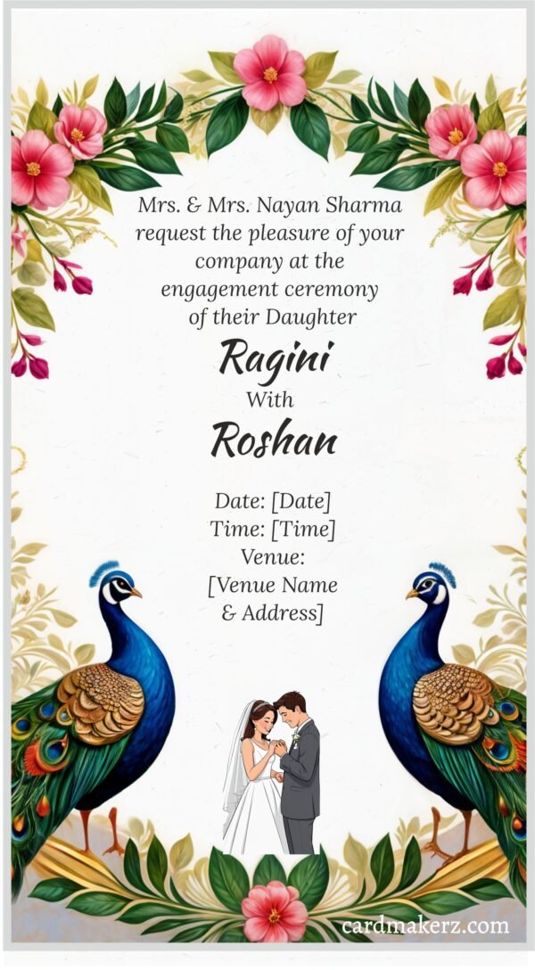 Engagement Invitation Card For Whatsapp.