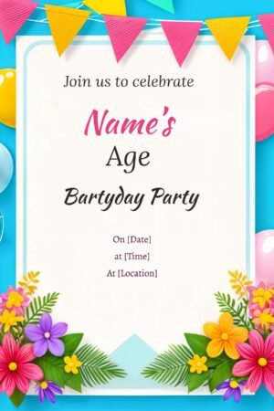 Free Birthday Invitation card for whatsapp