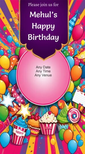 Whatsapp Birthday Invitation Card Design