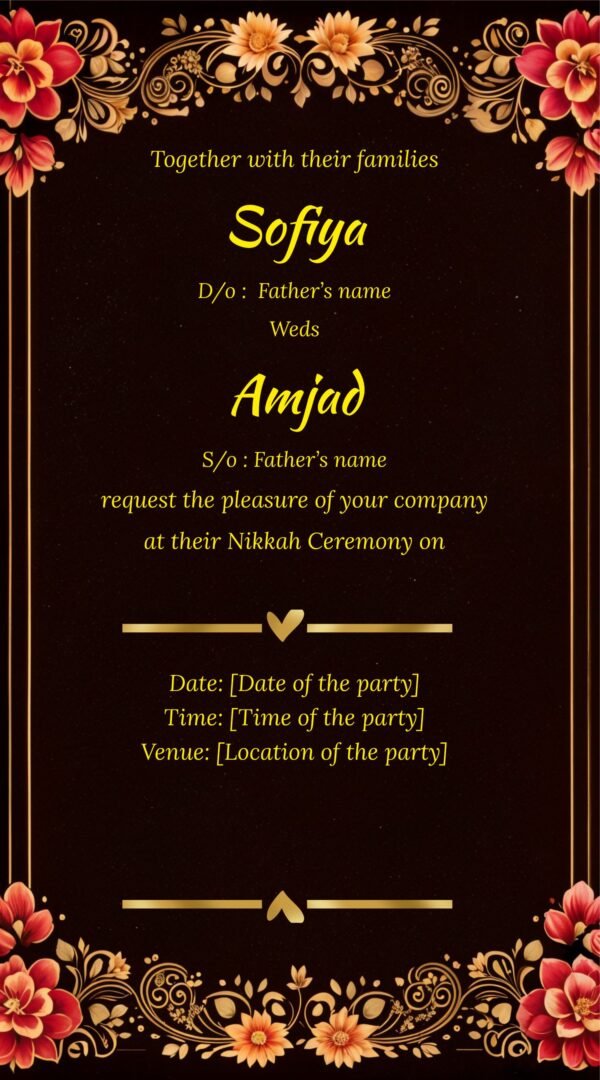 Muslim Invitation Card