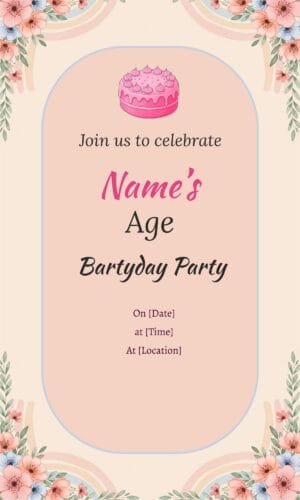 Free birthday party invitation template