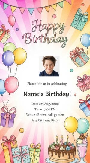 Birthday Invitation For kids