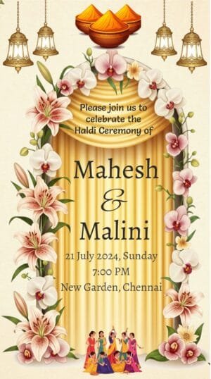 Haldi Ceremony Invitation