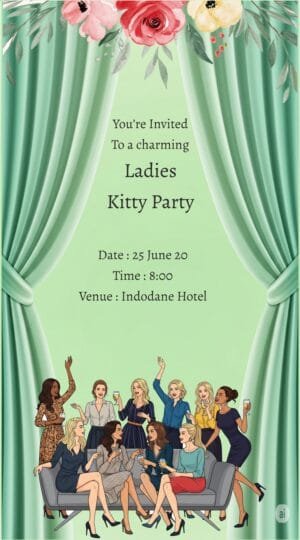 Kitty Party Invitation Design.