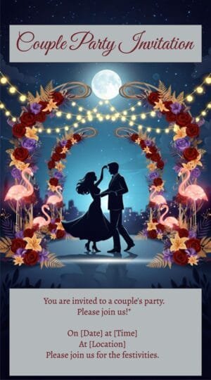 Couple Party Digital Invitation.